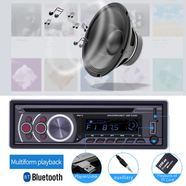 1Din Car DVD Player USB Charge Car MP3 Player Bluetooth Autoradio Car Radio Stereo CD VCD DVD